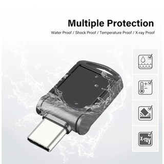 Ổ đĩa Flash 2TB Super Mini Type-c 2 trong 1 Kim loại chống nước Pendrive cho Type-c iPhone 15 / pro USB Laptop