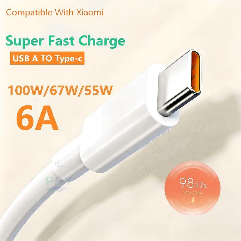 Cáp Sạc Nhanh 6A 90W 67W Cáp Dữ Liệu USB Sang Loại C Cho Xiaomi 15 14 13 Ultra Redmi Note 14 13 Pro 