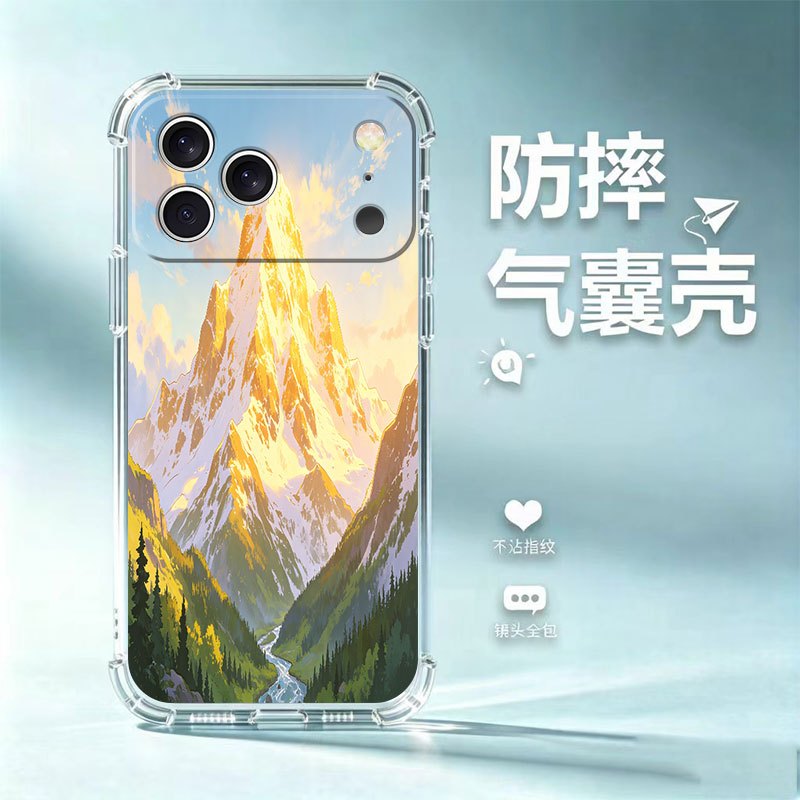Trong Suốt Full Cover Chống Trầy Xước Bốn Góc Ốp Lưng Bảo Vệ Cho iPhone 11 12 13 14 15 16 17 18 pro 