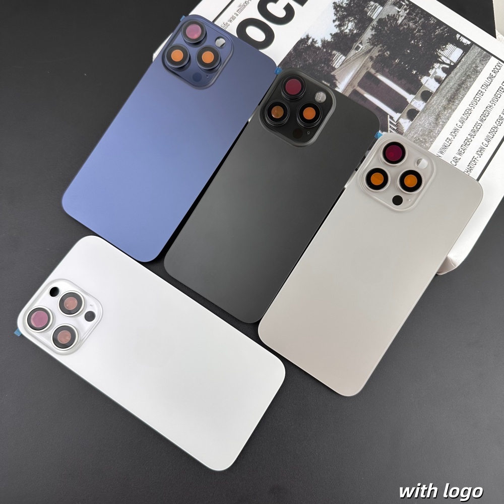 Phụ kiện thay thế vỏ kim loại chính hãng cho iPhone 15 Pro Max Ốp điện thoại pin có dải cuộn dây từ 