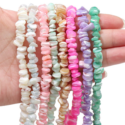 110 Chiếc 7-8 Mm Hình Dạng Không Đều Vỏ Tự Nhiên Chip Hạt Mẹ Ngọc Trai Hạt Cho Vòng Cổ Vòng Tay DIY Trang Sức Làm Phụ Kiện