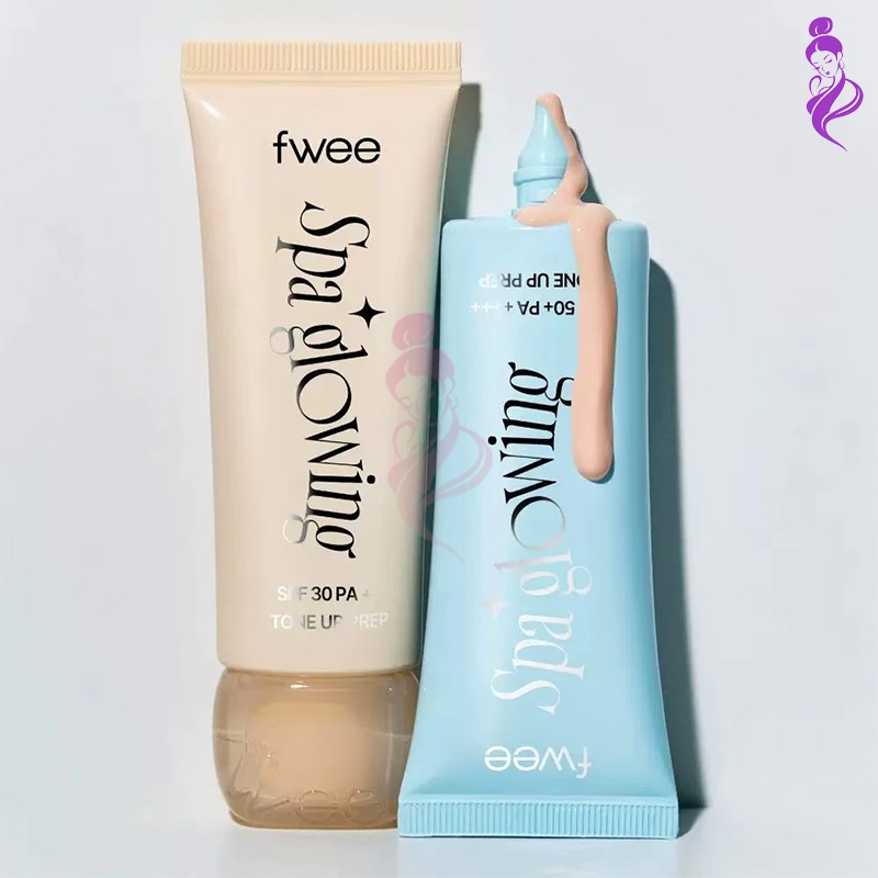 Fwee Spa Glowing Tone Up Prep, kem chống nắng tạo tông màu fwee, kem lót trang điểm fwee, kem dưỡng 