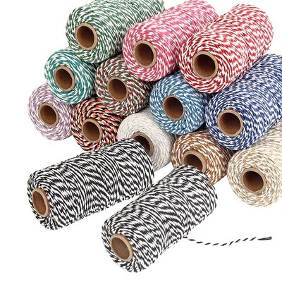 Nhiều Màu Sắc Bakers Dây Cotton 2 Mm Cho Đồ Thủ Công DIY Móc Treo Vật Trang Trí Quà Tặng Gói Dây