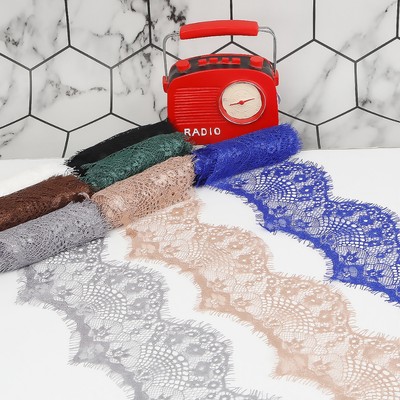 3 yards / lốc 9,5Cm Hoa Thêu Ren Vải Lưới Viền Ruy Băng Ren Cho Đồ Thủ Công DIY May May Quần Áo Handmade