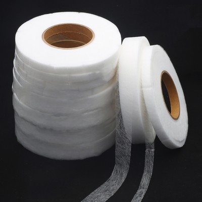 Chiều Rộng 1-2cm 70Yards / cuộn Trắng / Đen Hai Mặt May Phụ Kiện Băng Dính Vải Trang Phục Fusible Liên Kết Vải Băng