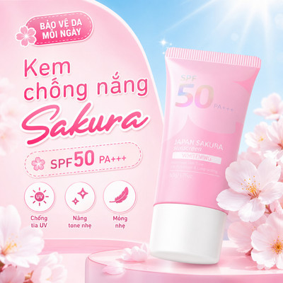 Kem chống nắng LAIKOU Nhật Bản 50g Sunscreen SPF 50 PA+++ UV nâng tone làm trắng