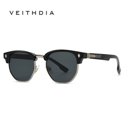 VEITHDIA Nam Retro Chống Tia UV400 Kính Lái Xe Đa Giác Thời Trang Nữ Cho Tiệc Ngoài Trời 26119