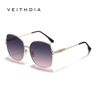 VEITHDIA Nữ Cao Cấp Ánh Sáng Sang Trọng Đường Viền Kính Mát Chống Tia UV Thời Trang Sắc Thái 82312