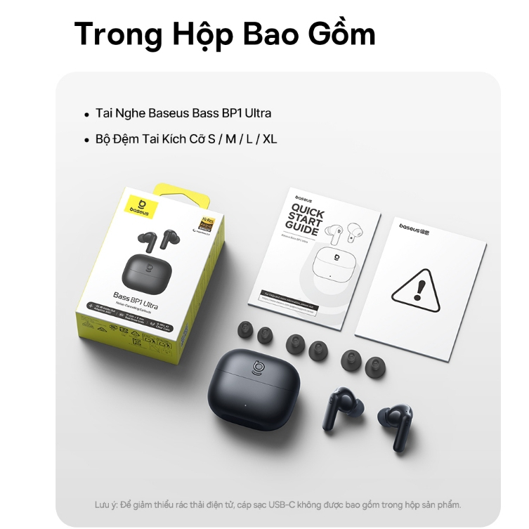 [Mở bán 15/7] Baseus Tai Nghe Bass BP1 Ultra Bluetooth 6.0 ANC Khử tiếng ồnTWS 55dB Cuộc gọi AI thích ứng | BigBuy360 - bigbuy360.vn
