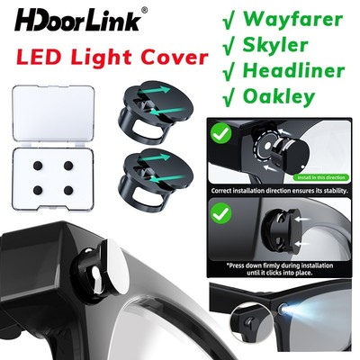 Nhãn dán chặn ánh sáng LED HdoorLink cho người đi đường Meta / Sky-ler / Head-liner / Oak-ley Phụ kiện kính LED cho kính
