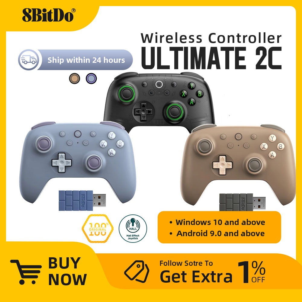 Bộ điều khiển không dây Bluetooth 8BitDo Ultimate 2C cho Windows / Android