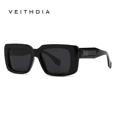 VEITHDIA Nam Retro Phân Cực Lái Xe Kính Mát Thời Trang Nữ Vuông UV400 Kính Bảo Vệ Cho Tiệc Ngoài Trời C6008