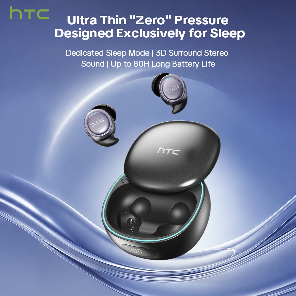 HTC NE96  Tai nghe chuyên dụng khi ngủ Thiết kế siêu mỏng, vừa vặn không gây áp lực; thời lượng pin dài; công nghệ chống ồn ANC; Bluetooth 6.0; ứng dụng phát tiếng ồn trắng hỗ trợ giấc ngủ. | BigBuy360 - bigbuy360.vn