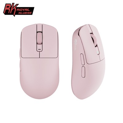 RK M30Pro Pink Royal Kludge Wireless Mouse Tri-Mode Bluetooth Wireless PAW311 Chuột Nhẹ Sạc Cho PC Laptop Chơi Game