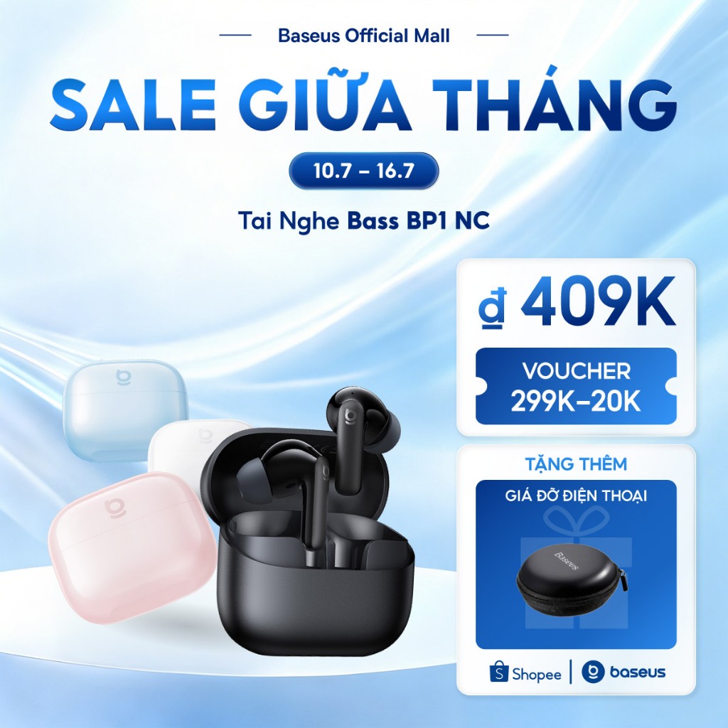 [Hàng mới về] Tai nghe chống ồn Baseus Bass BP1 NC Super Bass Bluetooth 6.0 41H Tuổi thọ pin dài | BigBuy360 - bigbuy360.vn