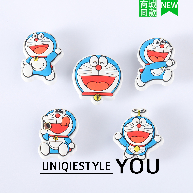Giày Khóa Lỗ Giày Phụ Kiện Hoa DIY Có Thể Tháo Rời Doremon Bộ 5 Mảnh Mall Cùng Phong Cách