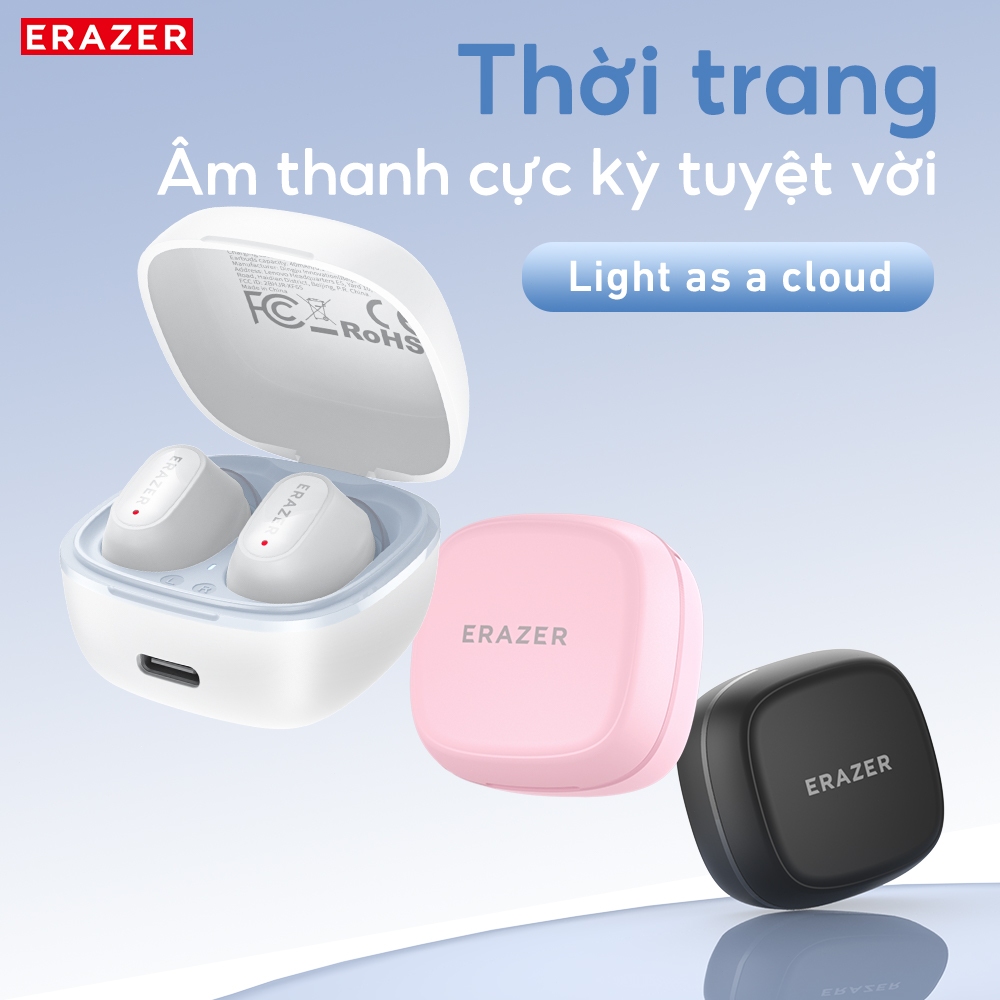 Tai nghe ERAZER XF65 PRO ANC -55dB AI Dịch 165 Ngôn ngữ Bluetooth 6.0 LDAC 36H Pin Hồng | BigBuy360 - bigbuy360.vn