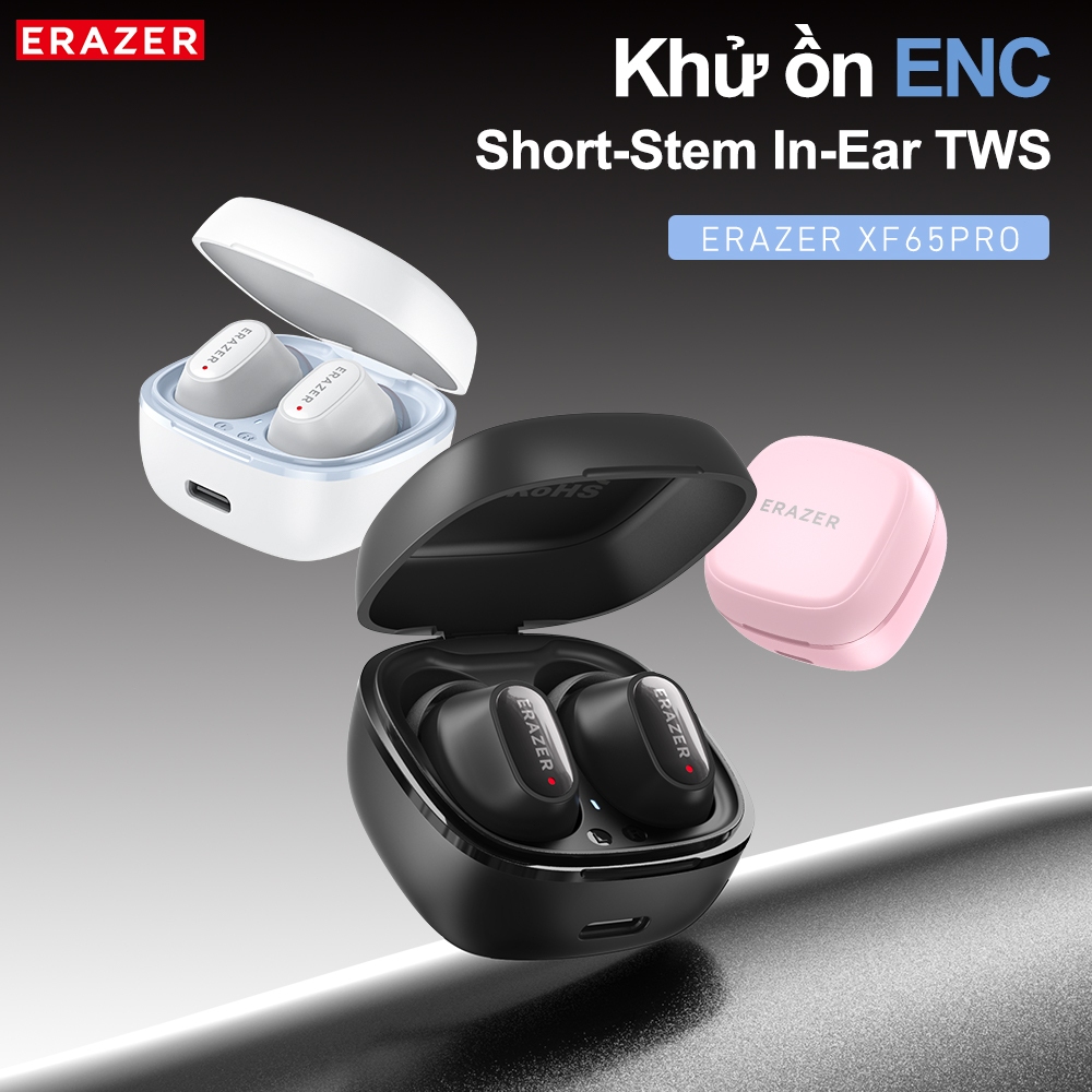 Tai nghe ERAZER XF65 PRO ANC -55dB AI Dịch 165 Ngôn ngữ Bluetooth 6.0 LDAC 36H Pin Hồng | BigBuy360 - bigbuy360.vn