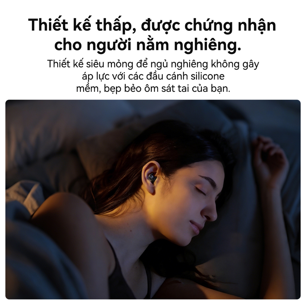HTC NE76 Tai nghe ngủ MINI Tai Bluetooth không dây V6.0 Tai nghe phiên dịch ANC Công nghệ chống ồn Kèm dây đeo | BigBuy360 - bigbuy360.vn