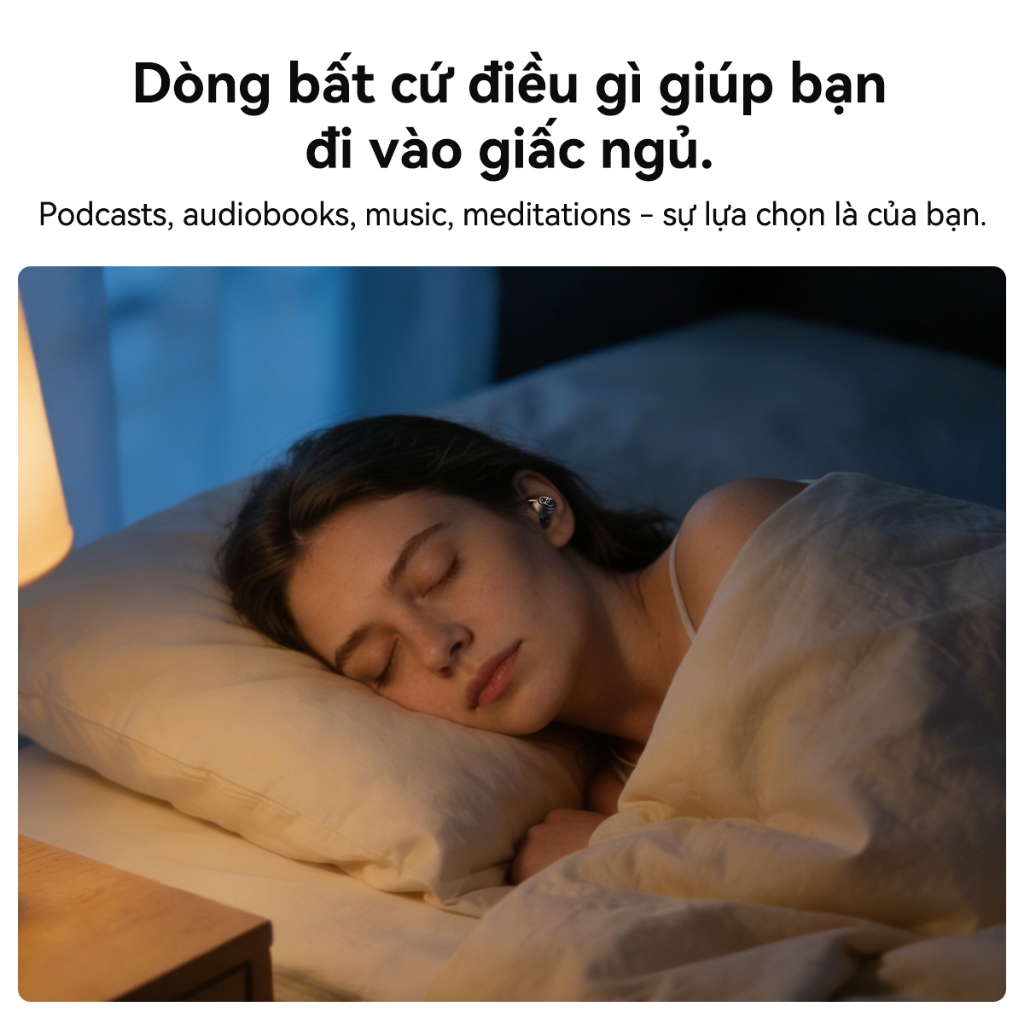 HTC NE76 Tai nghe ngủ MINI Tai Bluetooth không dây V6.0 Tai nghe phiên dịch ANC Công nghệ chống ồn Kèm dây đeo | BigBuy360 - bigbuy360.vn