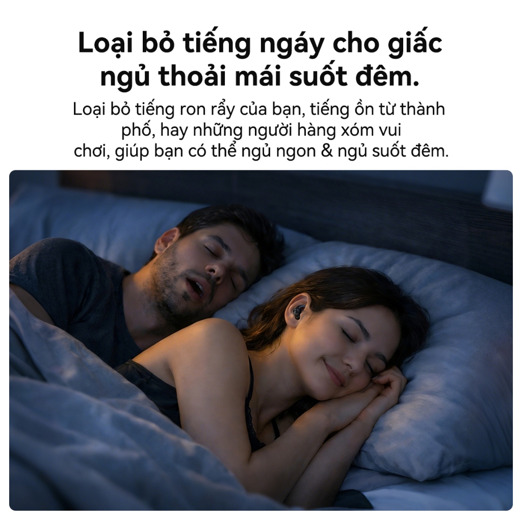 HTC NE76 Tai nghe ngủ MINI Tai Bluetooth không dây V6.0 Tai nghe phiên dịch ANC Công nghệ chống ồn Kèm dây đeo | BigBuy360 - bigbuy360.vn
