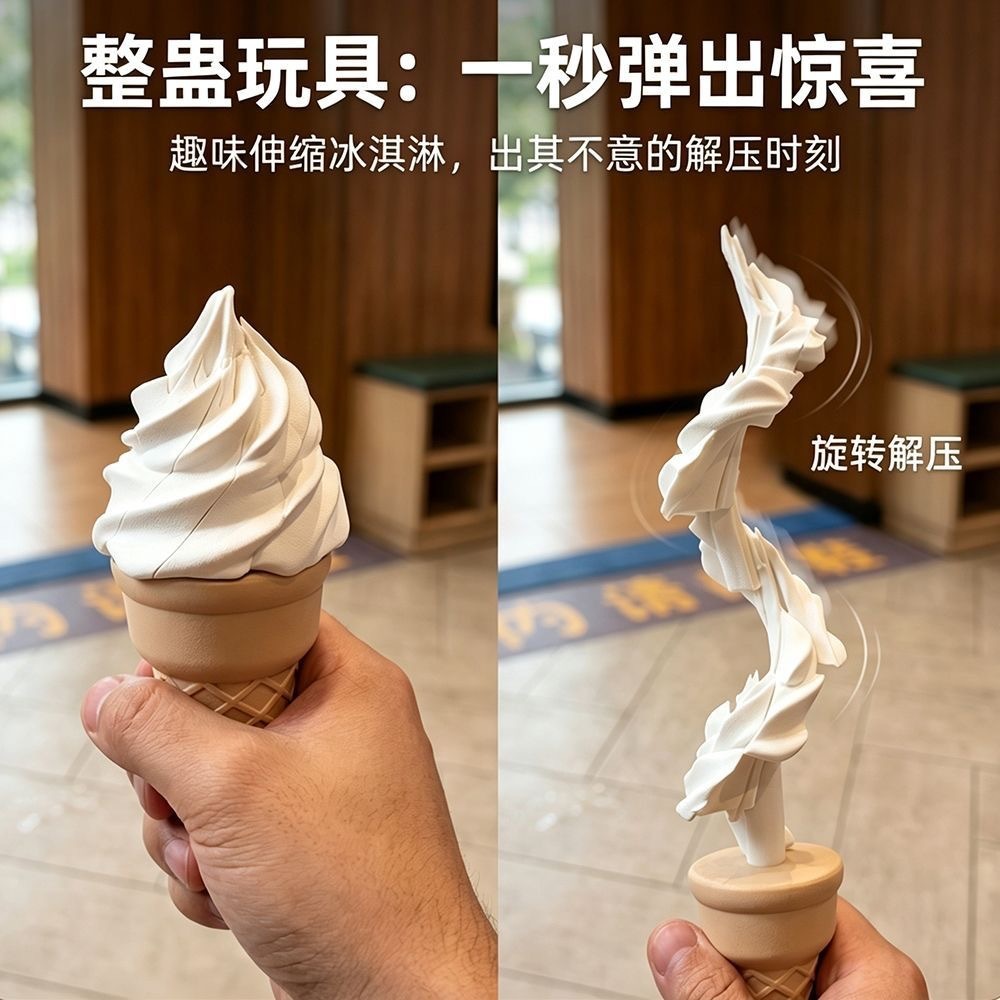 Đồ chơi có thể thu vào Kem Đồ chơi in 3d Đồ chơi giải nén