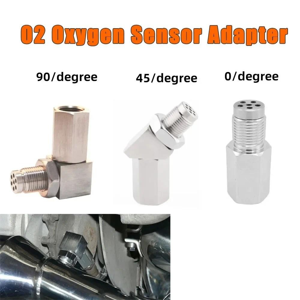 Bộ chuyển đổi miếng đệm cảm biến oxy M18x1.5 O2 0°/45°/90° Bộ lọc xúc tác Mini đa góc Fix P0420 P043