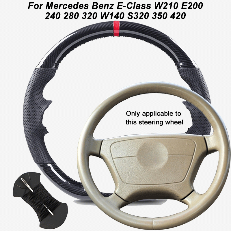 DIY Tùy Chỉnh Phù Hợp Với Vô Lăng Ô Tô Dành Cho Xe Mercedes Benz E-Class W210 E200 240 280 320 W140 