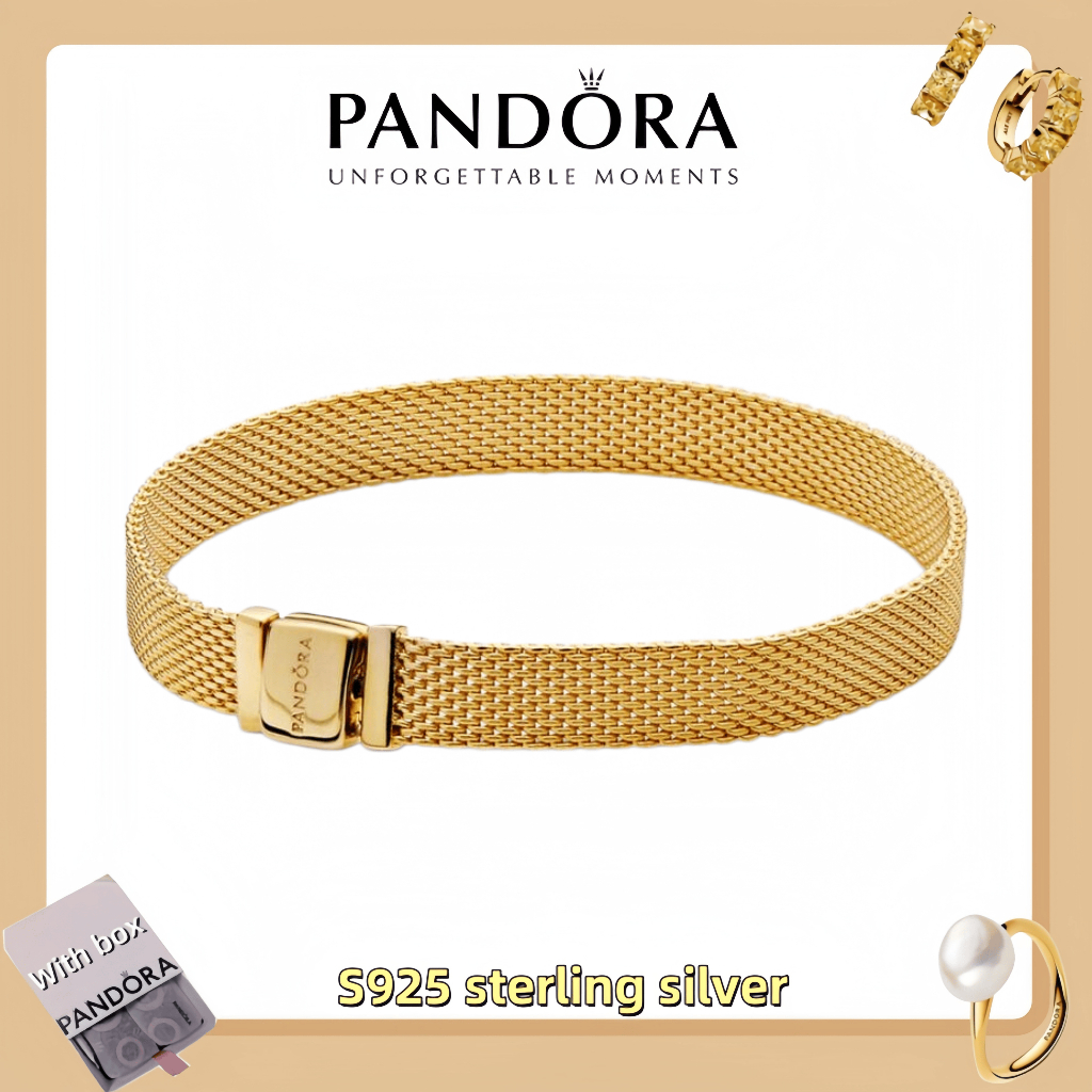 Bán chạy Trang sức nữ bạc 925 chính hãng Pandora Reflexions vòng tay lưới kèm hộp