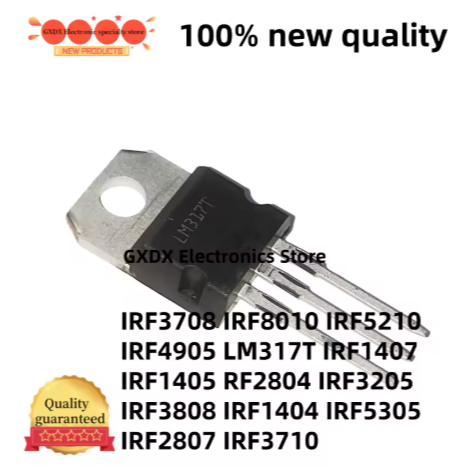 5 Chiếc IRF3205 IRF3710 IRF3808 IRF4905 IRF5210 IRF5305 IRF8010 IRF3708 IRF404 IRF1405 IRF407 IRF280