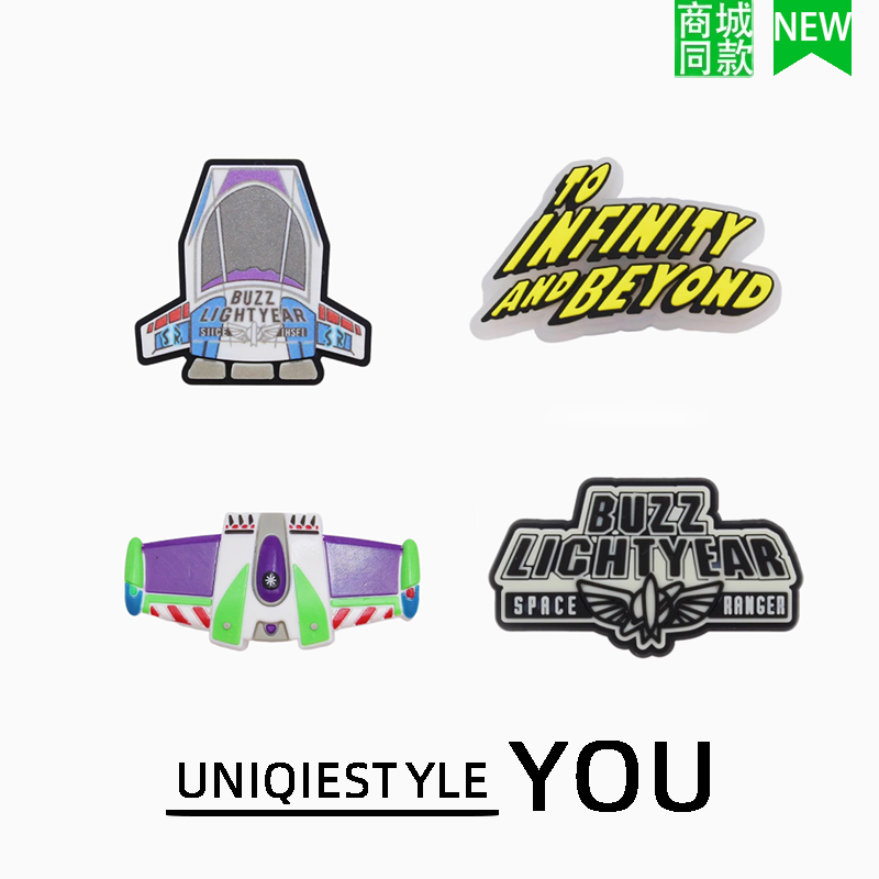 Giày Khóa Lỗ Giày Phụ Kiện Hoa DIY Có Thể Tháo Rời Vui Nhộn Buzz Lightyear Woody Denim Mall Cùng Pho