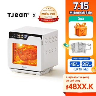 TJean Lò nướng hơi nước  không dầu 18L , cảm ứng màu ,Lò nướng gia dụng đa chức năng(12 tháng)