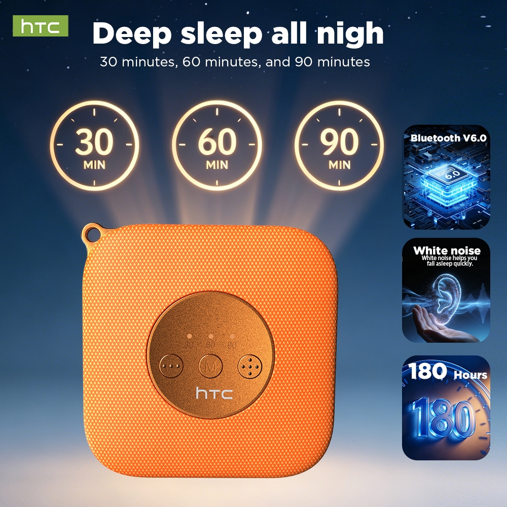 HTC WS02 Loa Bluetooth hỗ trợ giấc ngủ  Tích hợp âm thanh trắng white noise Bluetooth 6.0, củ loa composite 16mm âm thanh Hi-Fi thiết kế di động kèm dây đeo. | BigBuy360 - bigbuy360.vn