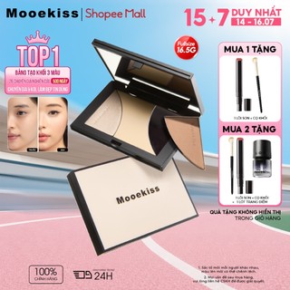 Bảng Tạo Khối Mooekiss, Contour & Highlight, Mịn Lì, Lâu Trôi, Chống Nước, Phù Hợp Mọi Tông Da 16.5g