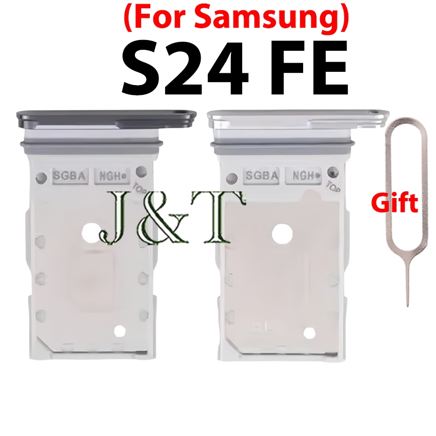 Dành Cho Samsung Galaxy S24 FE S24FE Khay Sim Thẻ Sim Khe Cắm Thẻ Chủ Đầu Đọc SD Khe Cắm Adapter Pin