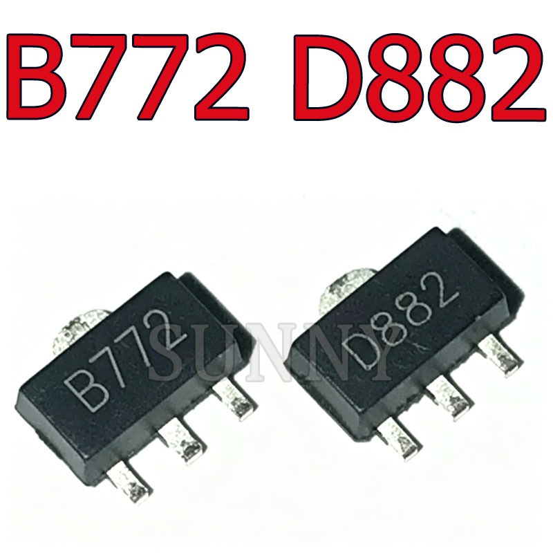 20 ~ 100 Chiếc Thương Hiệu Mới Chính Hãng 2SB772 2SD882 In Màn Hình B772 D882 Miếng Dán Triode Trans