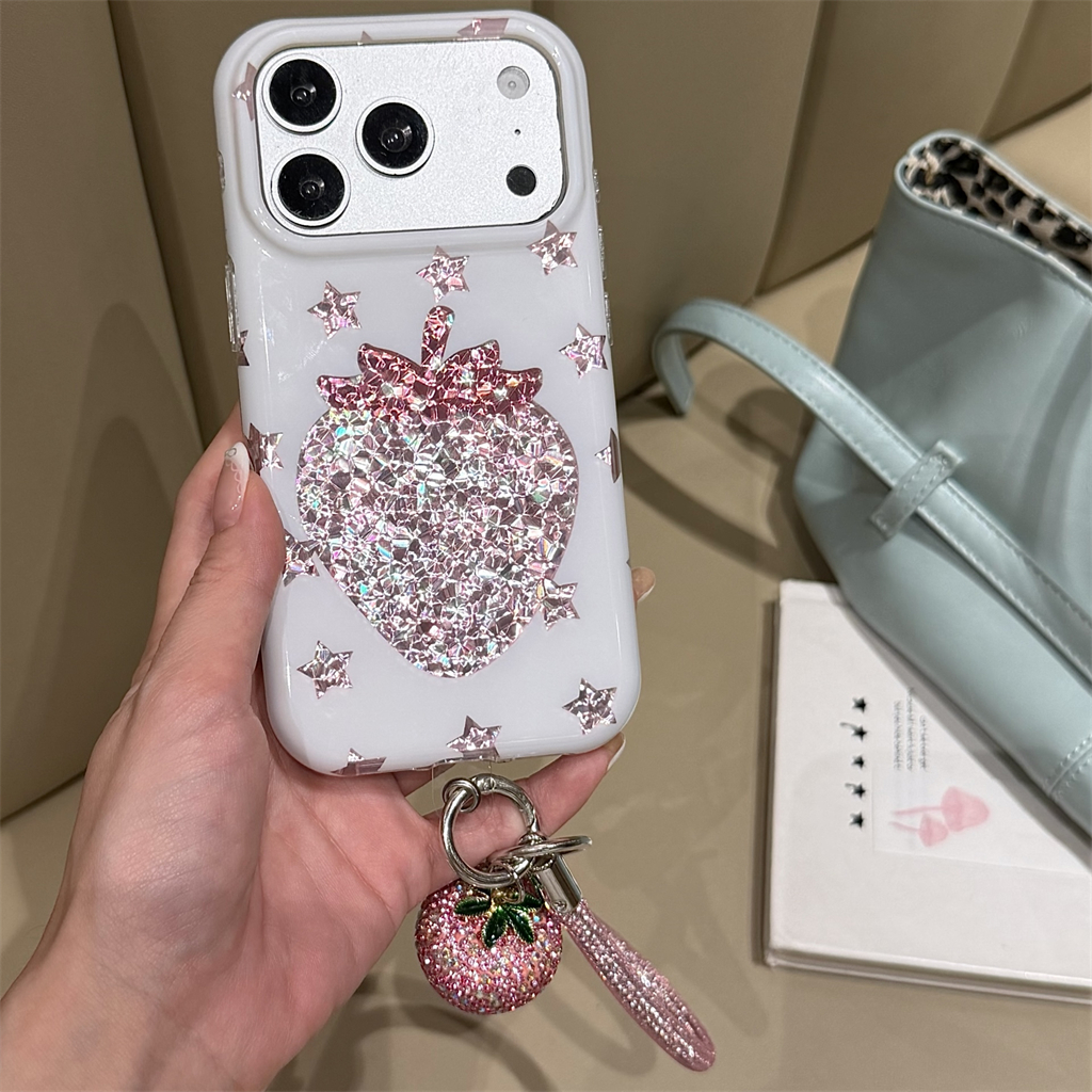 Ốp điện thoại iphone 17 Pro Max 16 Pro Max 15 Pro Max Star Strawberry
