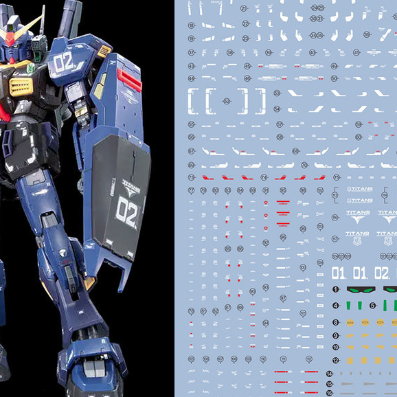 20250710 Decal trượt nước EVO cho RG MK 2 MK2 MK-II TITANS fluo (không có hình, không có mẫu) EVORG0