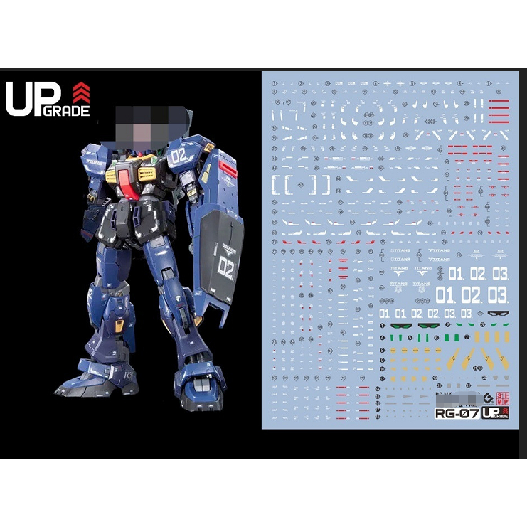 20260712 Decal trượt nước EVO tương thích với RG 1 / 144 MK2 Titans EXCLUDE MODEL EVORG007