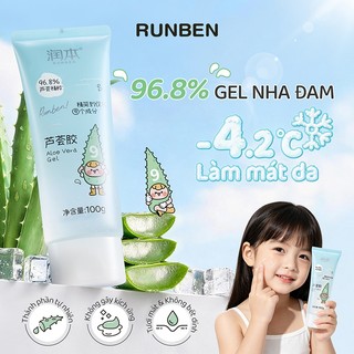 RUNBEN Gel Lô Hội Baby Dưỡng ẩm Nuôi Dưỡng Và Phục Hồi Làn Da Bị Cháy Nắng 100g