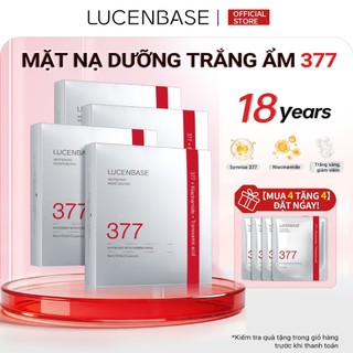 Combo 4 Hộp LUCENBASE 377 Mặt nạ dưỡng ẩm & làm trắng da Niacinamide - Làm sáng, làm mờ vết thâm