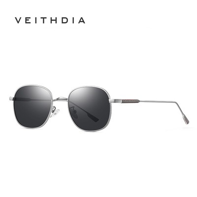 VEITHDIA Retro Tròn Kính Mát Nam UV400 Kính Lái Xe Chống Glare Vintage Thời Trang Sắc Thái ZK2210