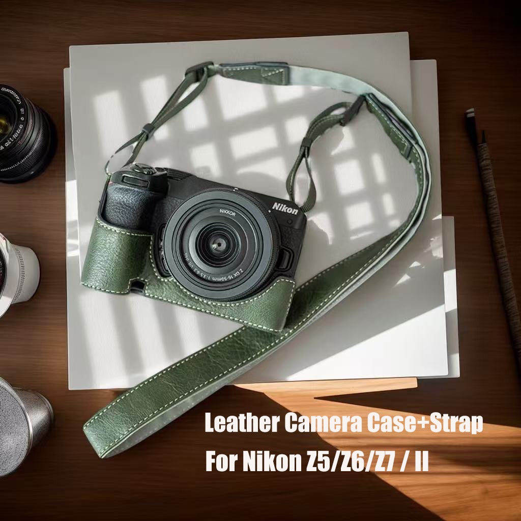 Dành Cho Nikon Z5 / Z6 / Z7 Bao Da Nikon Z5 / Z6 / Z7 Vỏ Bảo Vệ Camera Thế Hệ Thứ Hai Có Dây Đeo