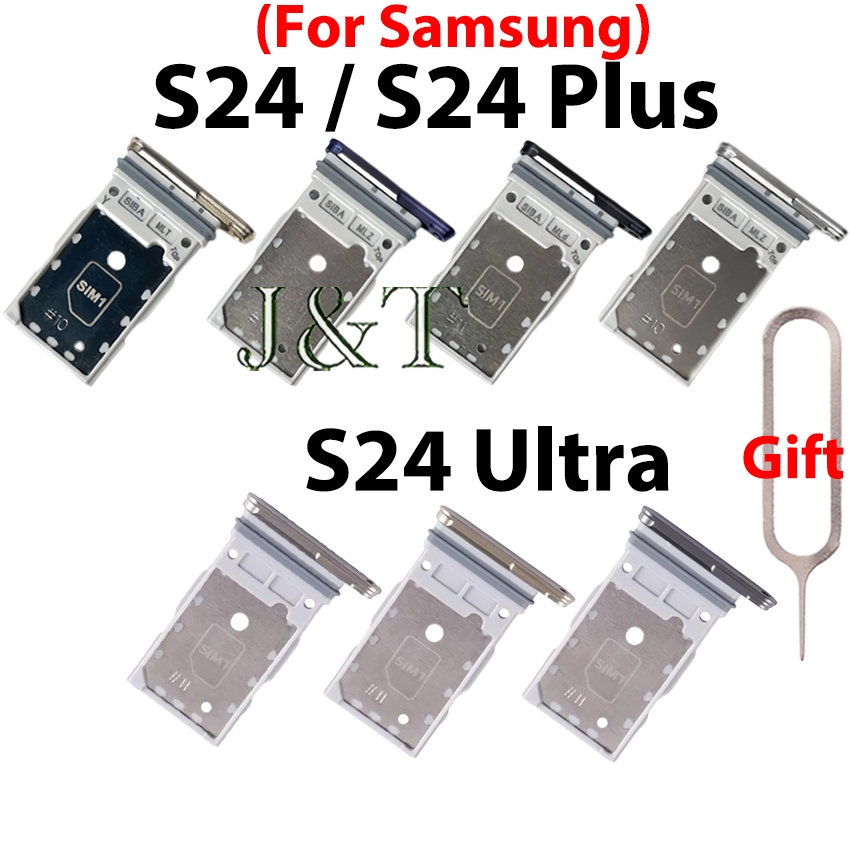 Khay Sim Kép Cho Samsung S24 / S24 Plus / S24 Siêu Sim Khay Đựng Thẻ Sim Khe Cắm Thẻ Chủ Đầu Đọc Khe