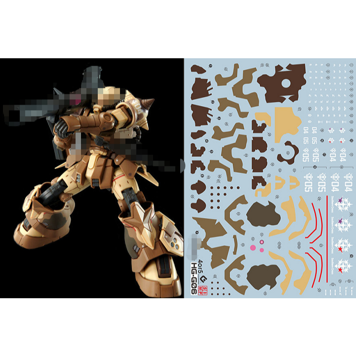202607 20260712 Decal trượt nước EVO tương thích với HG MS-06GD ZAKU Surface Type Selma EOHG040 EXCL