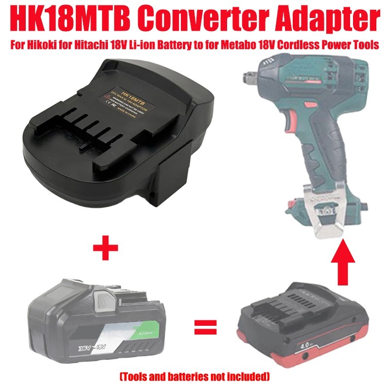 Bộ chuyển đổi pin Tương thích cho pin Li-ion Hitachi / Hikoki 18V Chuyển đổi sang cho các công cụ Me