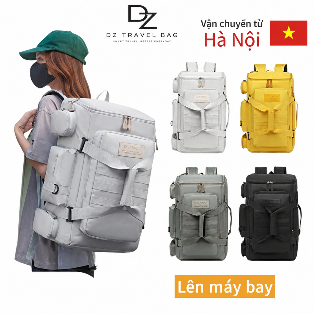 COD 50L balo du lịch quần áo chống nước balo nam tích lớn Balo thể ngoài trời thoải mái
