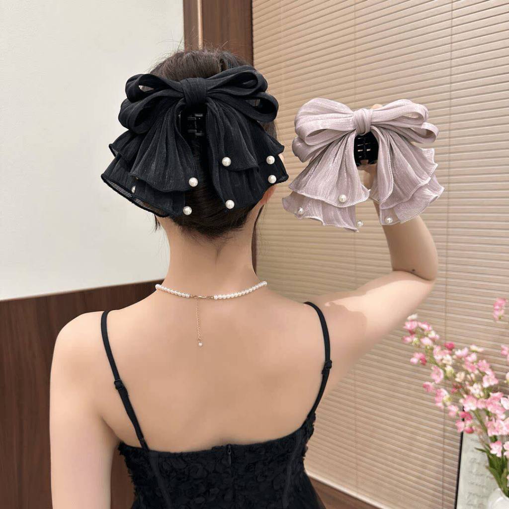 2026 Phong Cách Mới Streamer Cô Gái Nơ Streamer Hạt Kẹp Tóc Tập