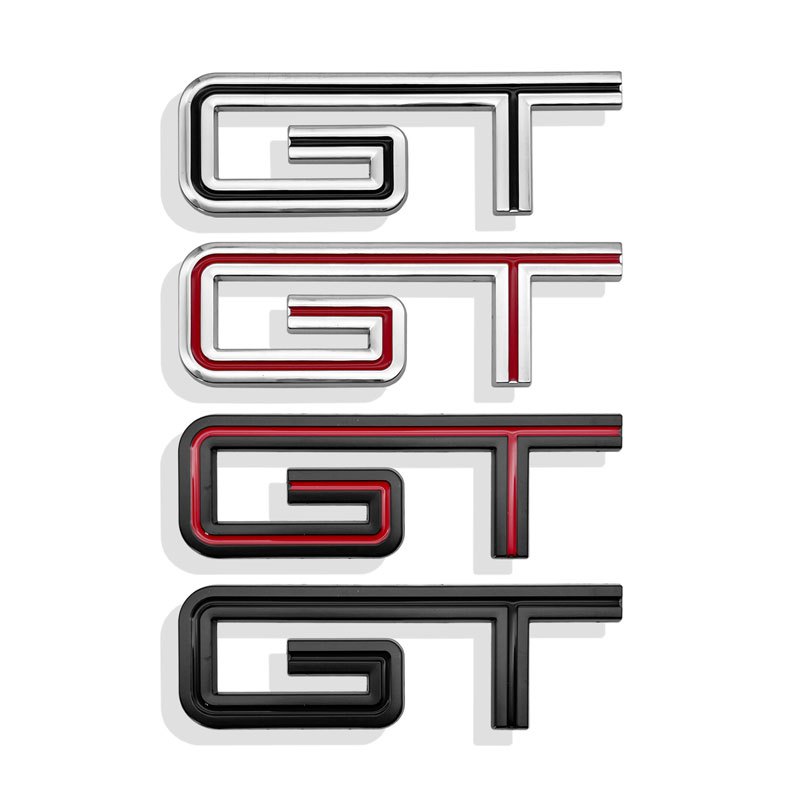 GT Logo 3D Chrome Kim Loại Xe Phía Sau Thân Xe Logo Decal Huy Hiệu Miếng Dán Cho Xe Ford Mustang She