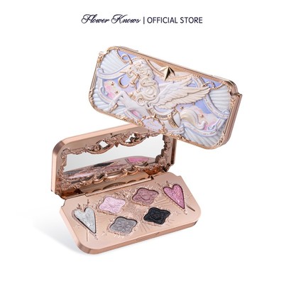 [live] Bộ sưu tập Flower Knows Knight Unicorn Bảng trang điểm Satin 6 màu